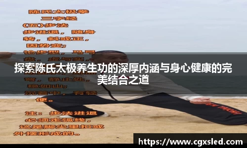探索陈氏太极养生功的深厚内涵与身心健康的完美结合之道